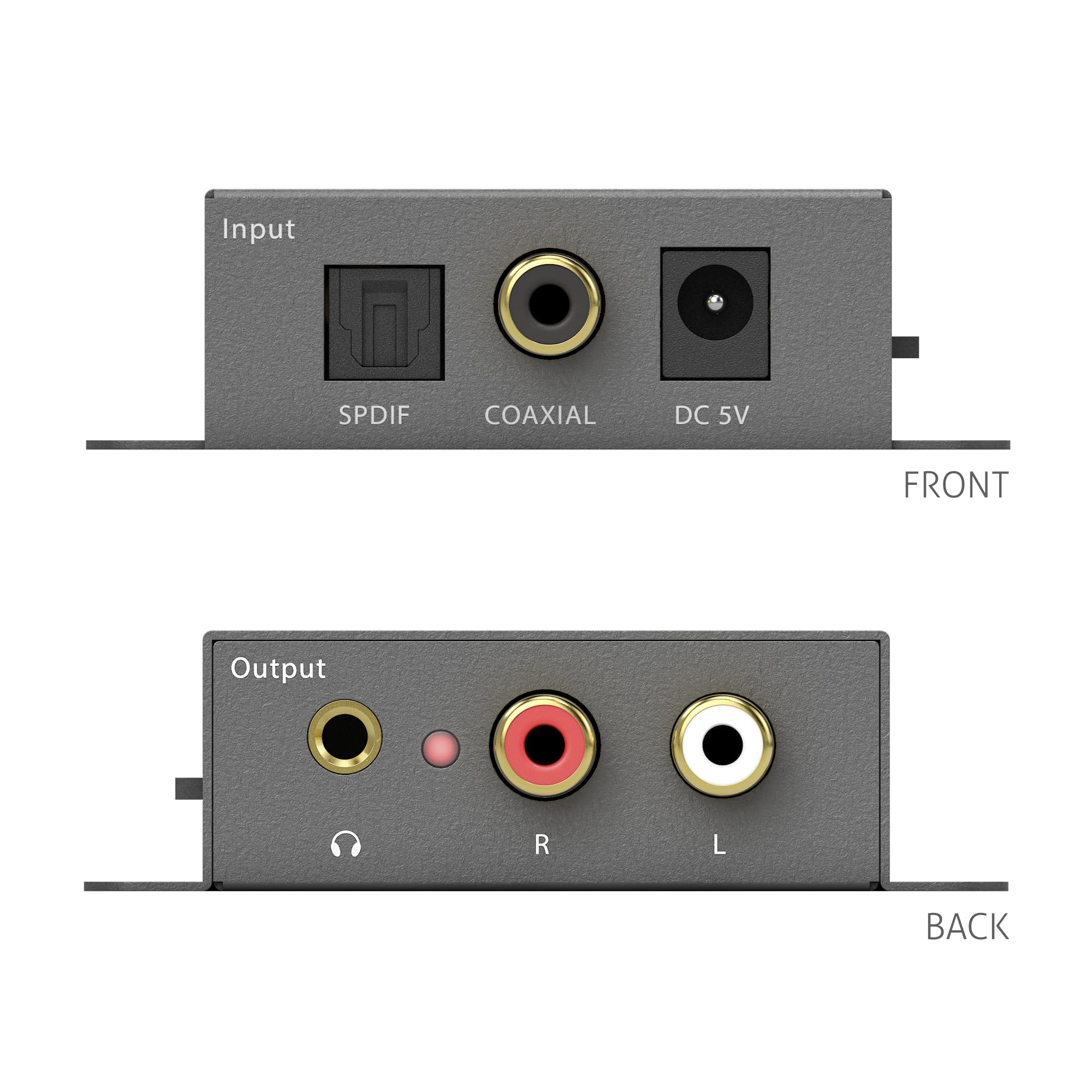 PureTools - Convertitore digitale/analogico, Dolby/DTS DownMixer, Dolby Digital (AC3), DTS o PCM a stereo, nero