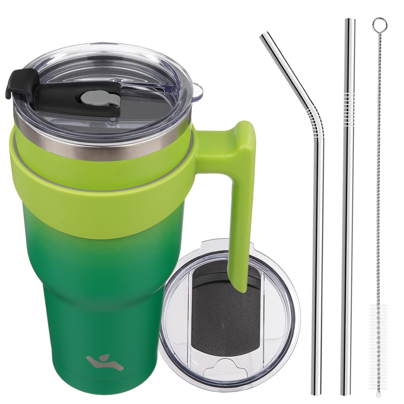 Konokyo 40 oz Tumbler with Handle and Straw, Insulated Travel Mug