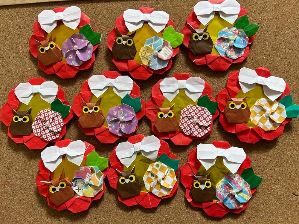 Amazon.co.jp: 折り紙 敬老の日 フクロウ 10個セット : 文房具