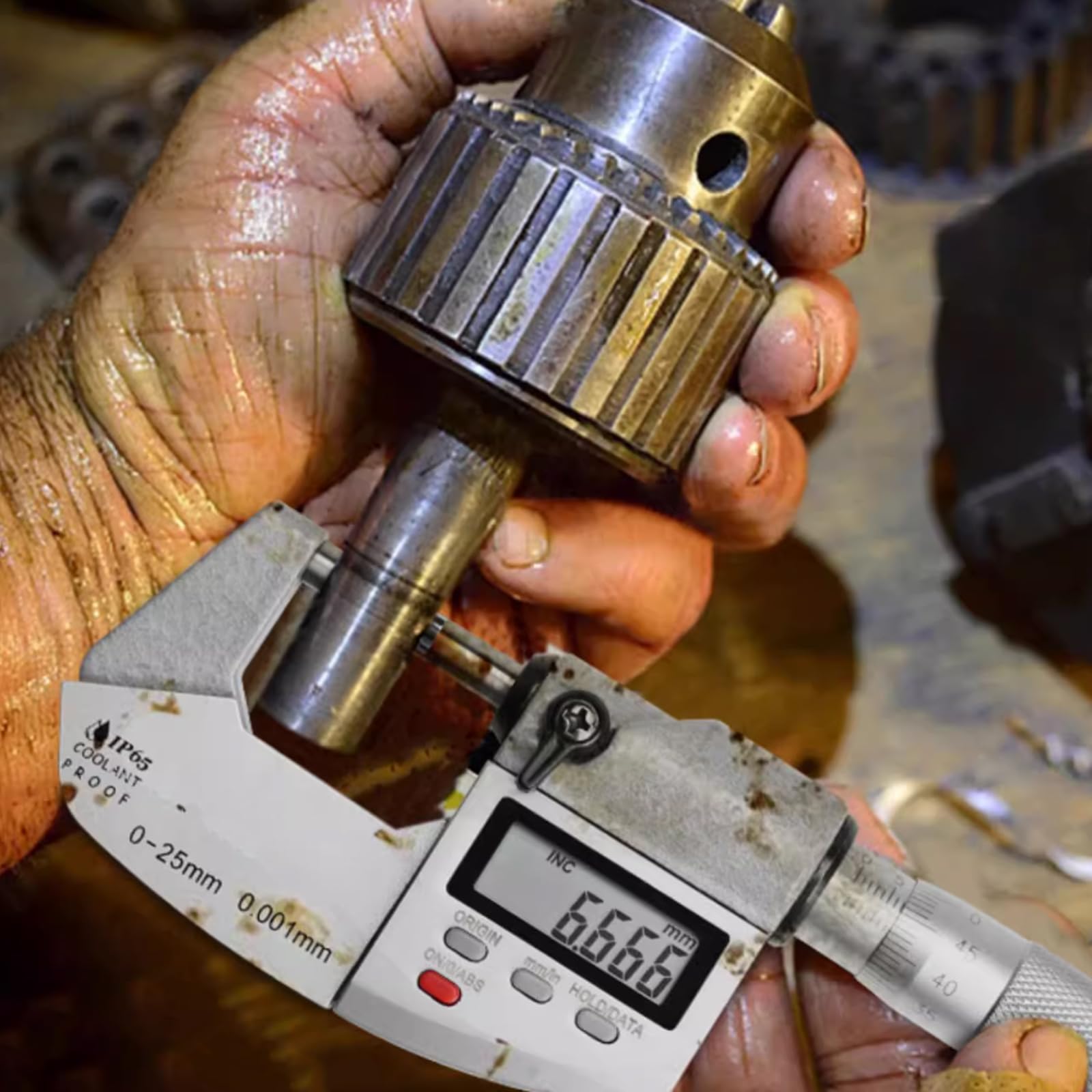 IP65 zestaw mikrometrów cyfrowych, 0-100 mm, elektroniczny zestaw śrub do mierzenia kabłąkowego ze stali nierdzewnej, wodoszczelny, do obróbki CNC i warsztatu, precyzyjny miernik do pomiaru