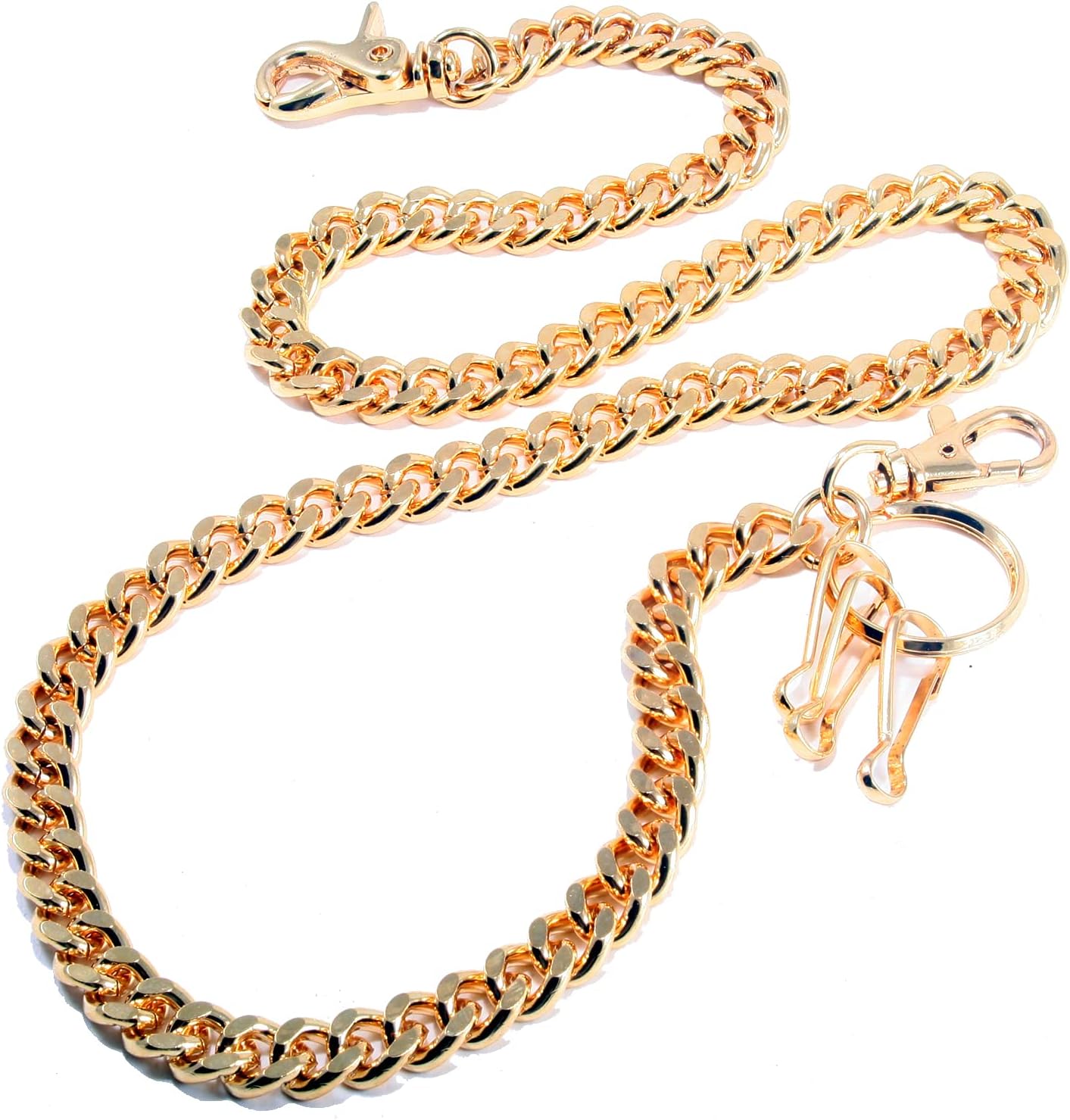 Double K Basic Strong Leash Heavy Biker Trucker Key Jean Wallet Chain (23") GOLD NCS122G