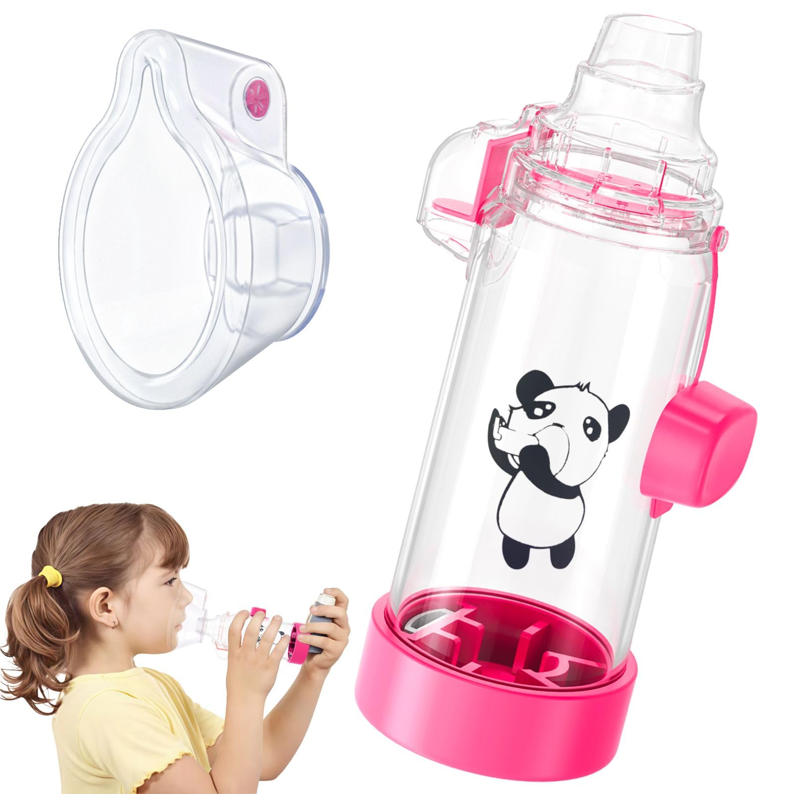 Inhaler Spacer for Adult and Kids NESSI OTC SPACER (Panda/Pink/kids)