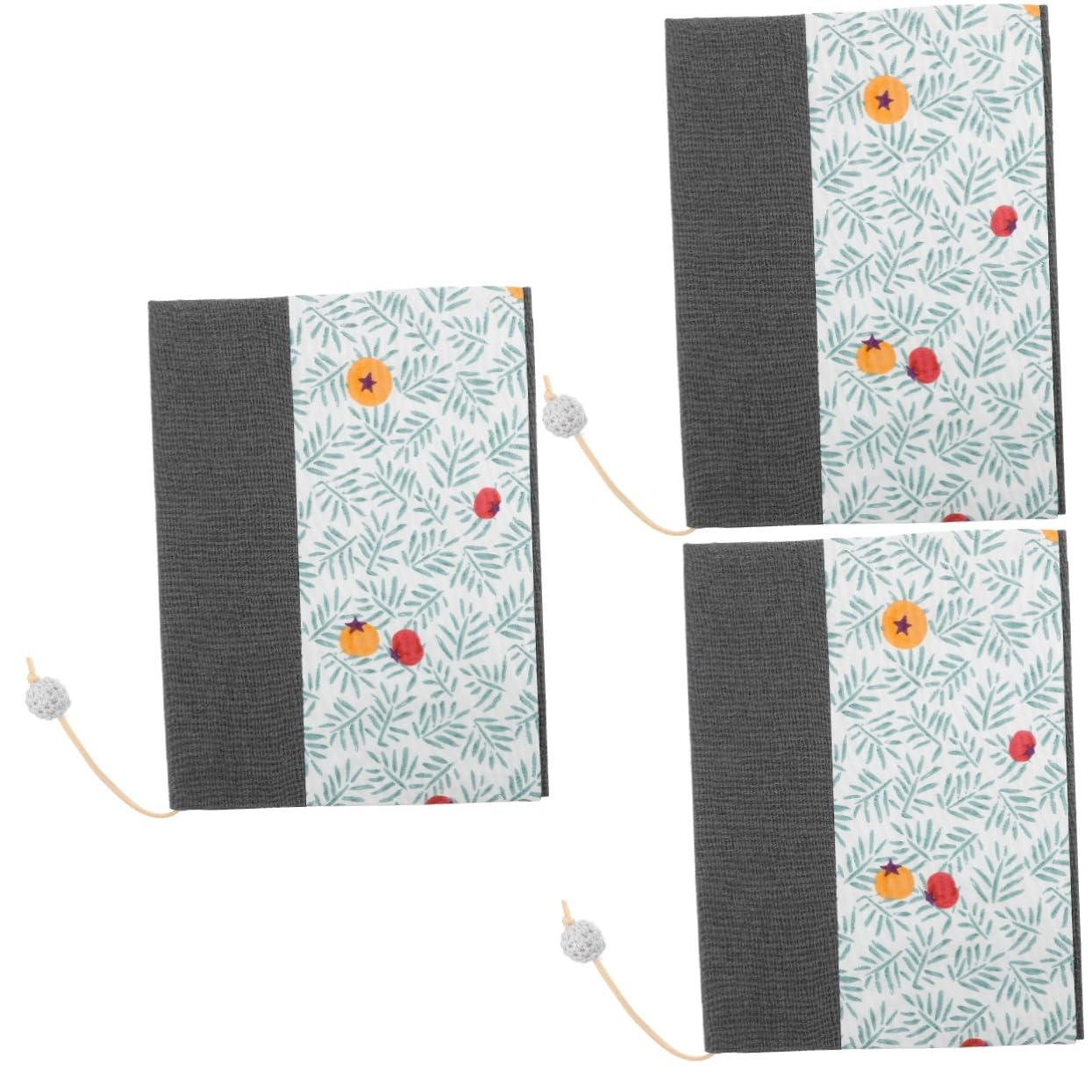 3 Piezas Cubierta de libro de tela manga de protección del libro cubiertas de libros para tapa dura decoración de libros de tela portada del libro de texto protector de libros paño