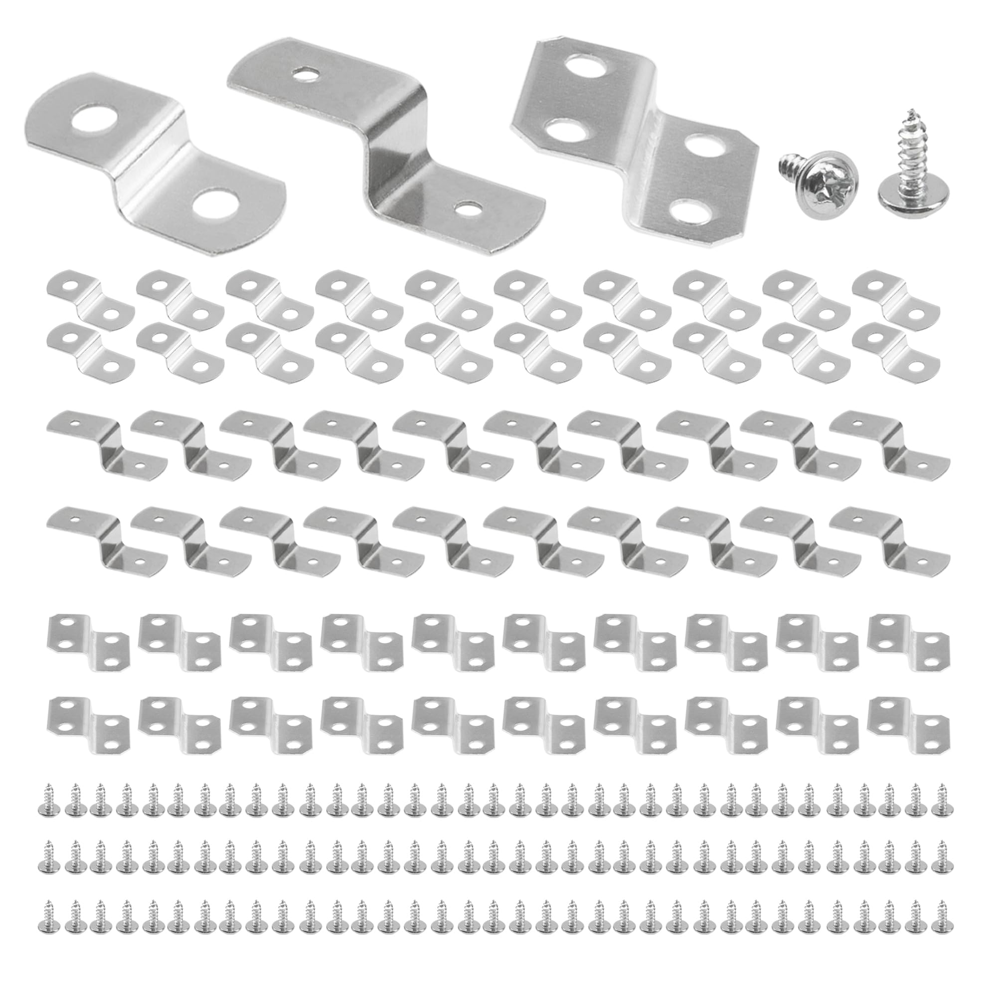 Ve Leinwand-Clips Set 32-teilig – 4 Größen (1/8–1/2 Zoll), Silber, Für Bilderrahmen & Spiegel