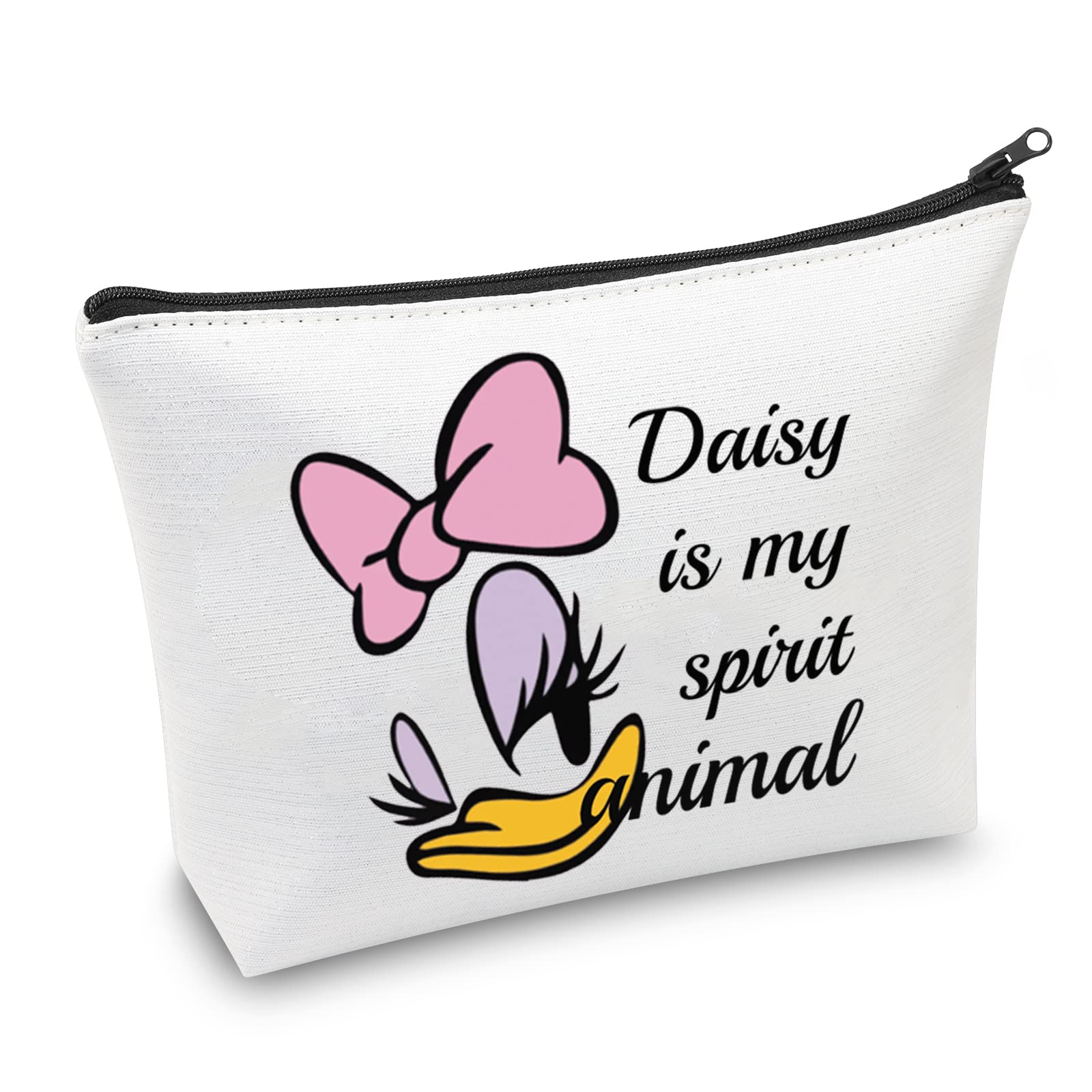 CMNIM Duck Lover Gift Duck Makeup Cosmetic Bag Duck Big Face Character Zipper Pouch Bag Animal Lover Gift for Best Friend (D-isy Big Face Character Makeup Bag)