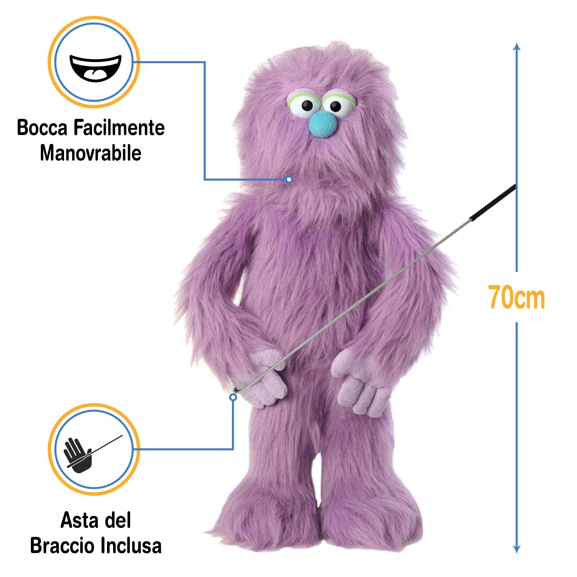 ''Monster'', 80cm Monster Puppet, Purple -Affordable Gift for your Little One! Item #DSPU-SP2005B