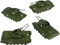 Vista 4 de BMC Classic Payton Tanques antiaéreos - 4 unidades OD verde plástico ejército hombres vehículos