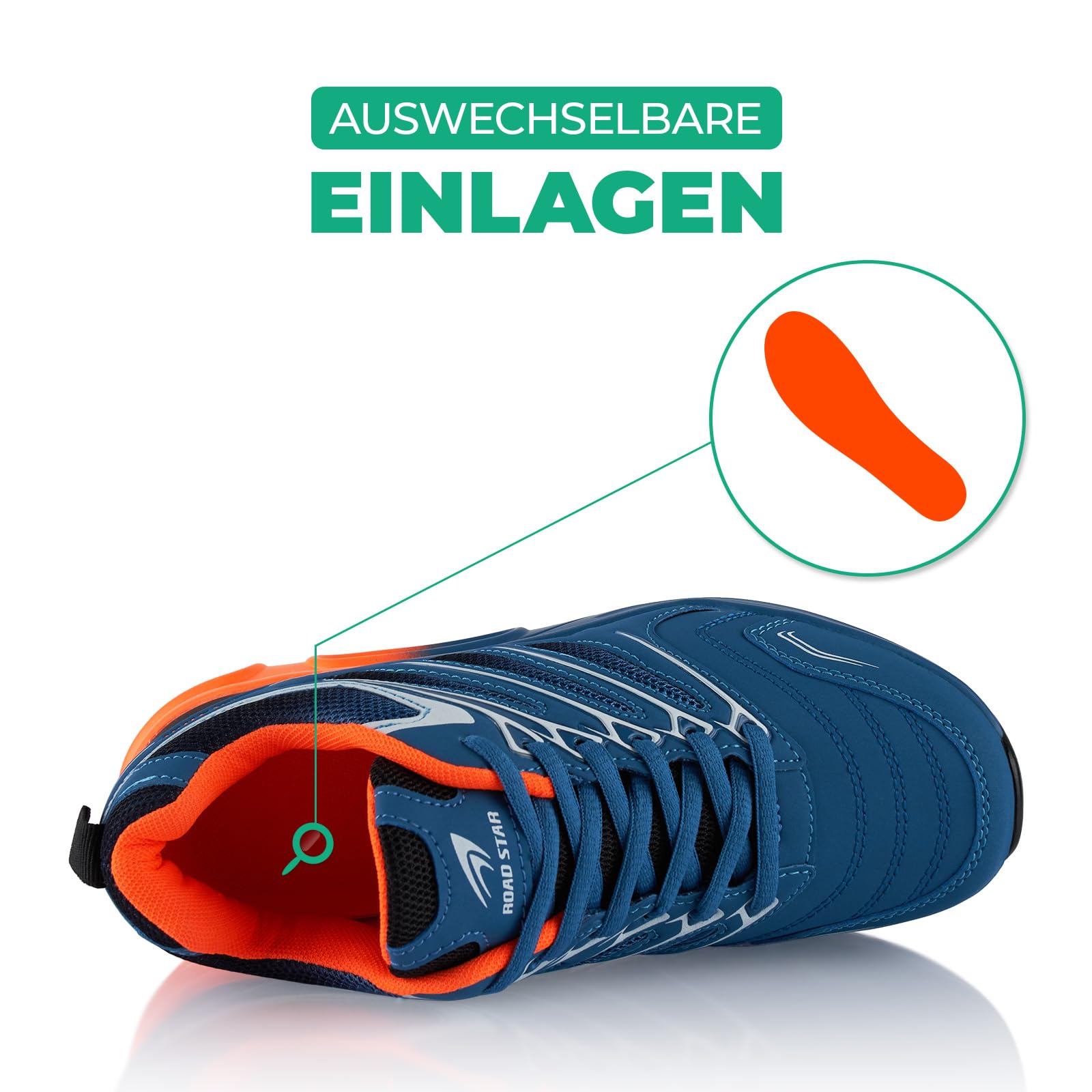 Fusskleidung® Damen Herren Sportschuhe Dämpfung Sneaker leichte Laufschuhe