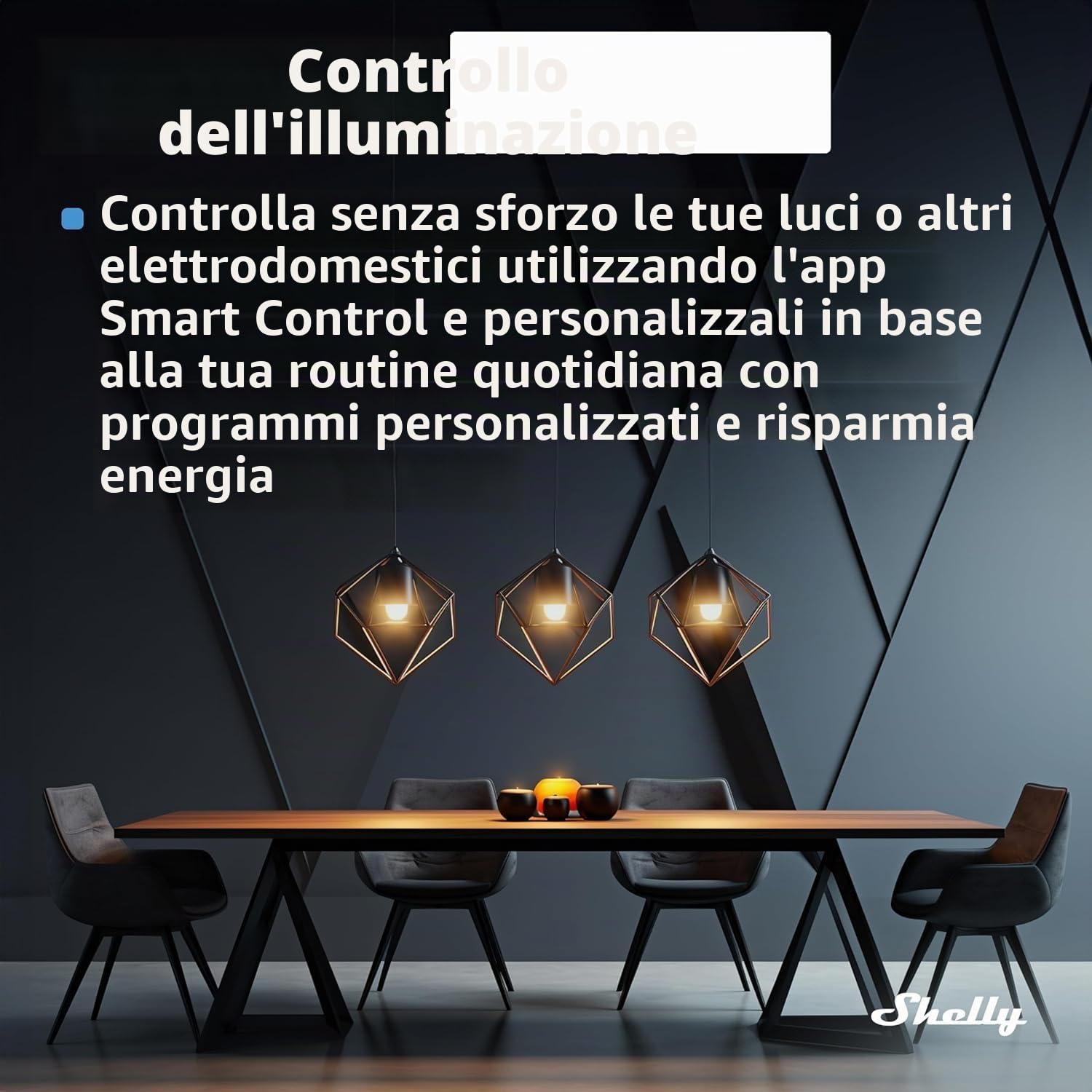 Shelly 1 Mini Gen 3 | Confezione da 4 | WiFi e Bluetooth Smart Switch 1 canale 8A | Domestico | Compatibile con Alexa e Google Home | App iOS/Android | Contatti asciutti