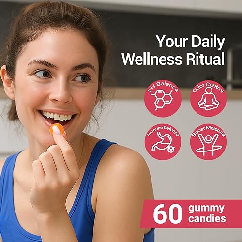 Miniatura 6 de Gomitas de equilibrio femenino prémium  Gomitas de piña para mujer, equilibrio de pH, salud intestinal y apoyo de defensa inmunológica, con