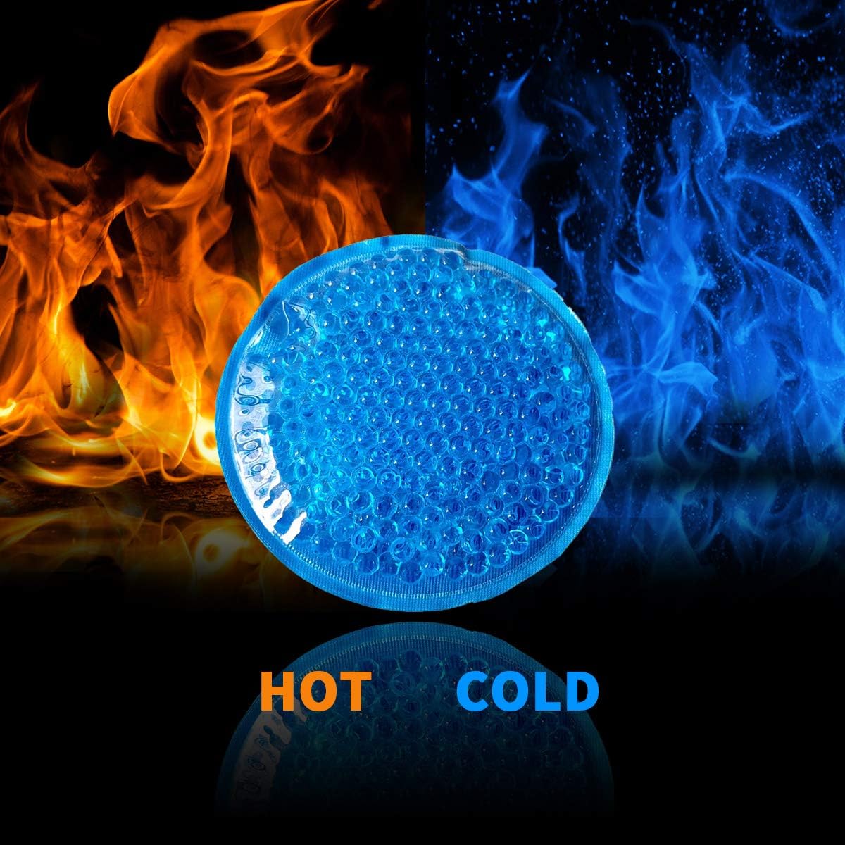 Reusable Gel Beads Ice Pack (6 Packs)-Small Ice Packs Hot & Cold Compress, Cold Pack for Muscle Pain Relief, Knee Pain, Headache, Wisdom Teeth, etc