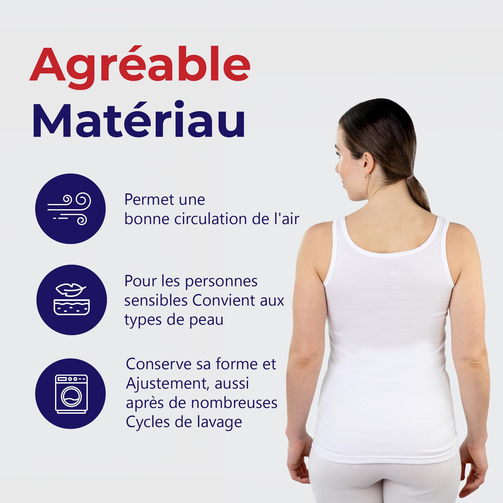SES Top avec Dentelle Femme 36-52 en Lot de 3 100% Coton - Débardeur en Maille Fine et Douce - Caraco Basique ou Maillot de Corps