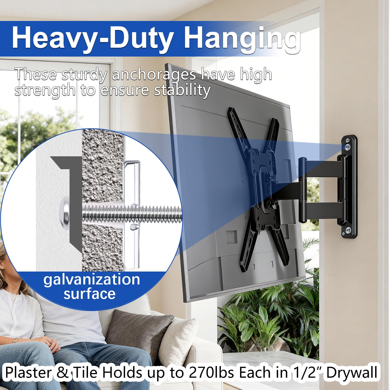 Taiss Drywall Anchors - 265lb Heavy Duty Toggle Bolts -6 Taiss Drywall Anchors - 265lb Heavy Duty Toggle Bolts -6