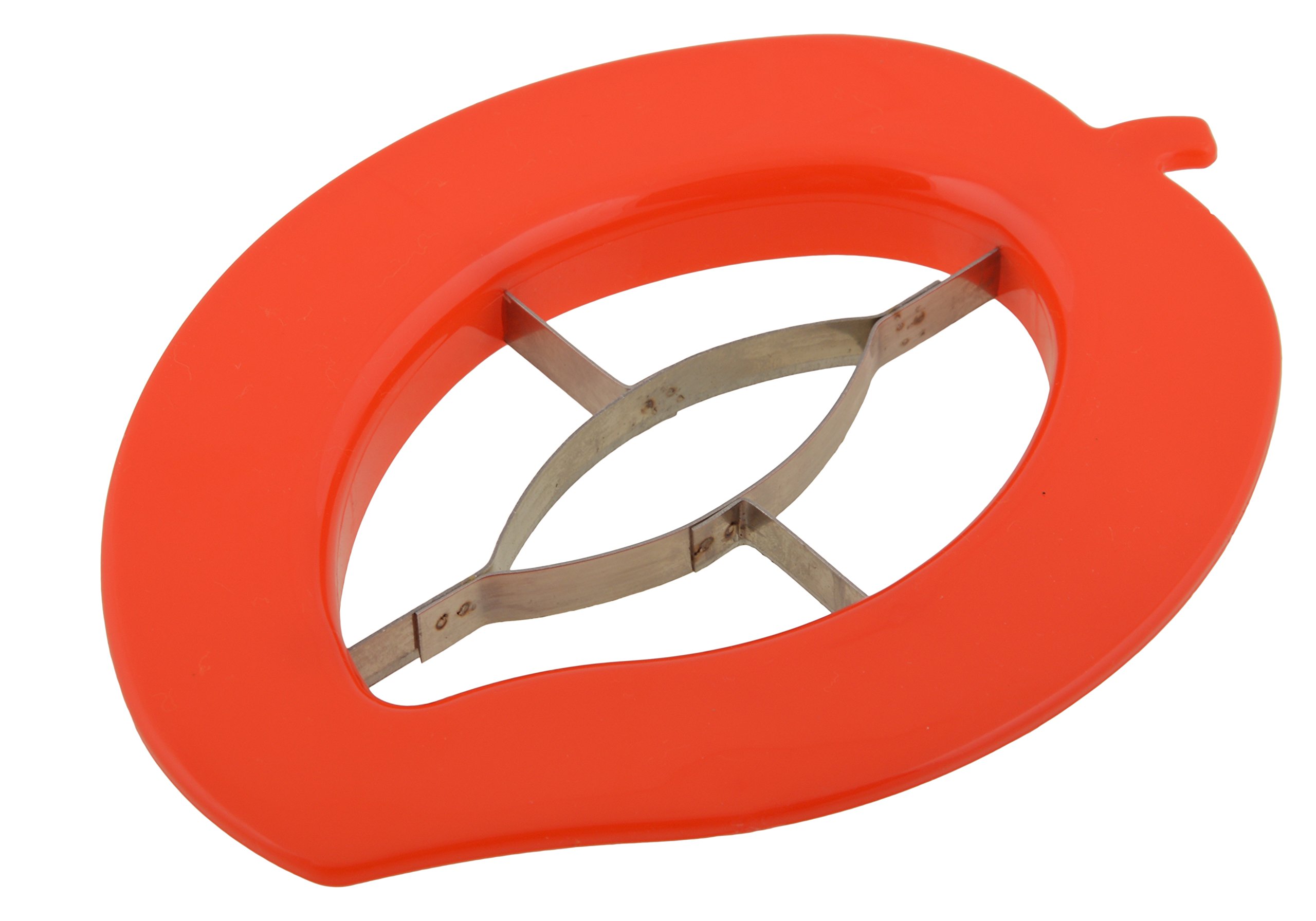 Darkpyro Plastic Mango Shaped Manual Fruit Cutter, Red