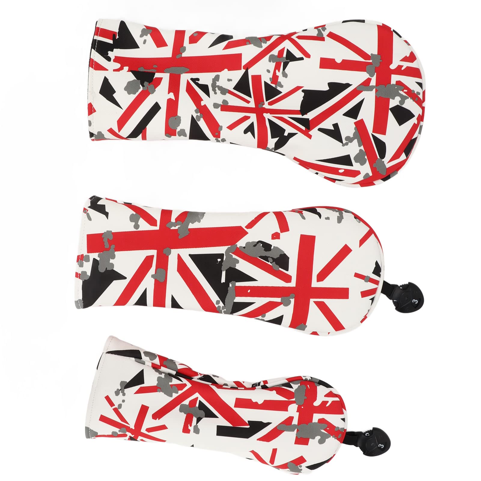 Funda de Cabeza para Club de Golf, Tela Oxford, Bandera británica, Funda para Cabeza de Golf para Amantes de los golfistas, 3 uds.