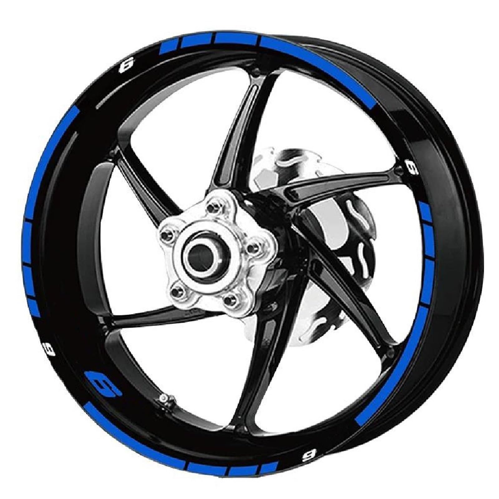 Motorcycle Accessories Front Rear Wheel Sticker Motorbike Waterproof Rim Decal for Kawasaki ER-6F Er6f Er 6f(Style 1)