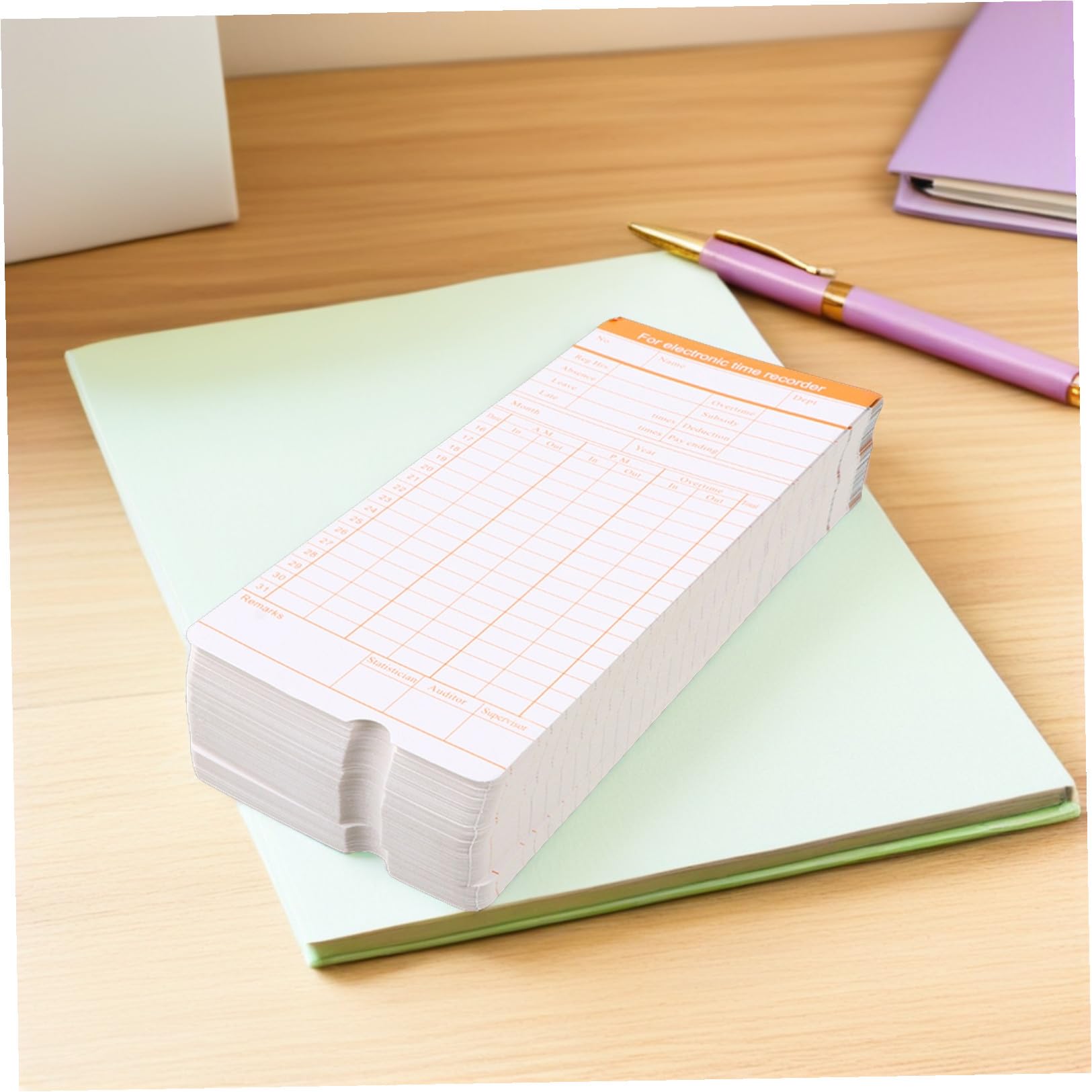Cartes de Présence en Carton 200 Feuilles pour Pointage de Bureau
