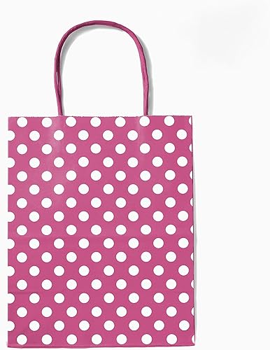 Tinta y papel biodegradable de lunares magenta medio de 12 quilates, apto para alimentos, papel de alta calidad (resistente y grueso), bolsa de