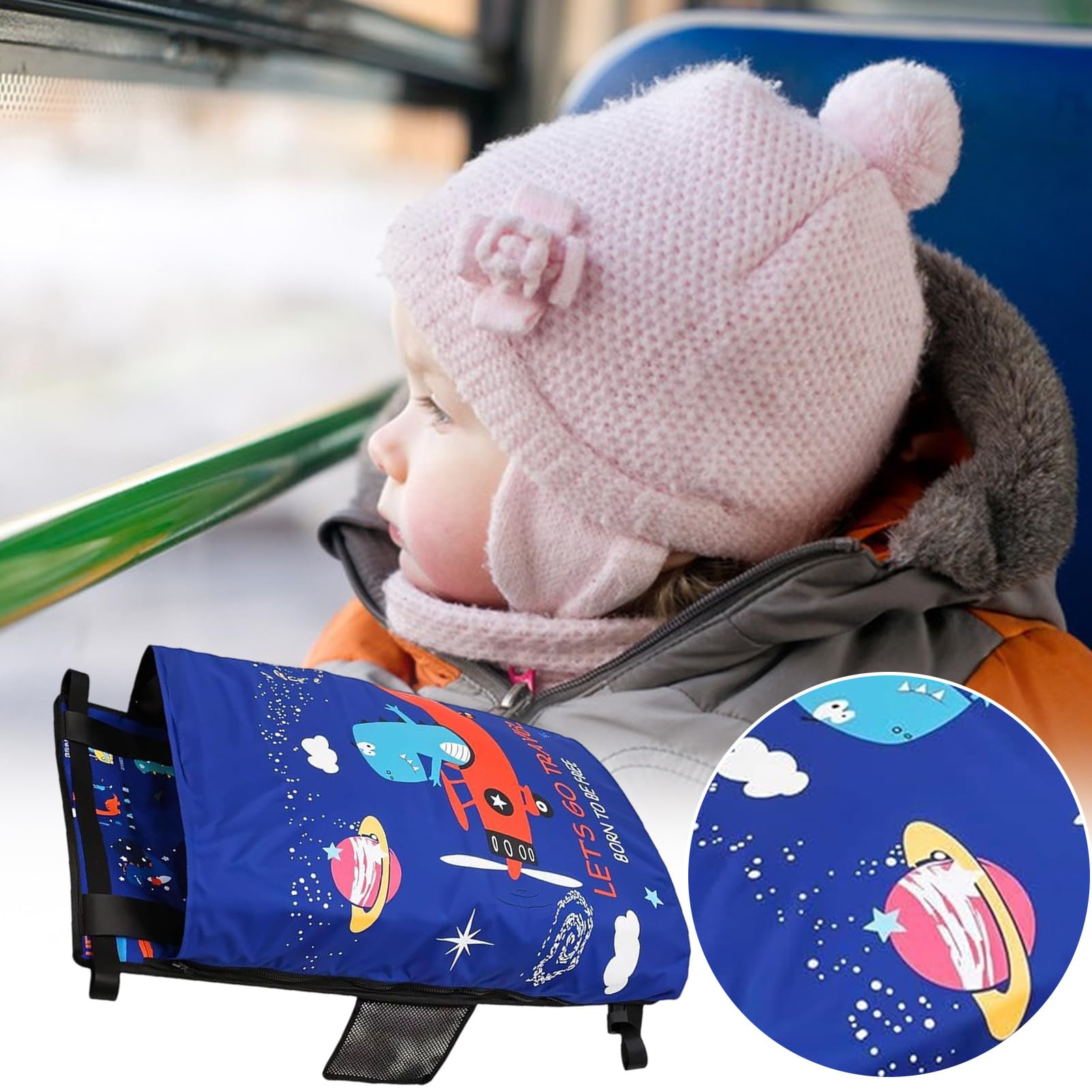 Manolyee Lit Bébé Avion | Lit de Voyage Appui-Pieds pour Tout-Petits | Hamac Bébé Pliable Doux pour Avion Train Croisière Camping Vacances Voyage Extérieur