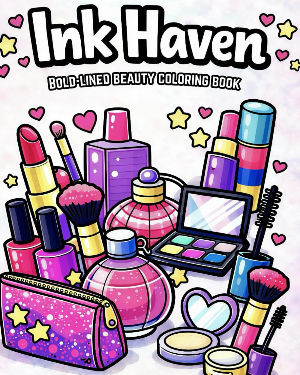 Ink Haven: Bold-Lined Beauty Coloring Book for Markers