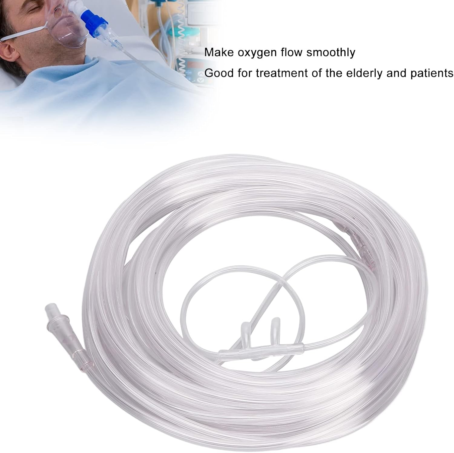 Nasal Oxygen Cannula 8m / 26.2ft, Professional Disposable Oxygen Tube