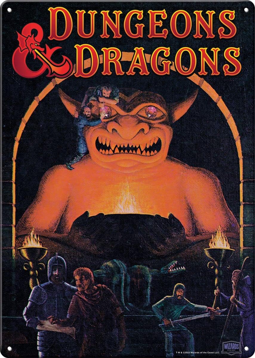 Ata-Boy Dungeons and Dragons Metal Sign, Players Handbook Size 8.25” X 11.5”
