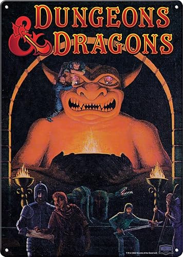 Ata-Boy Letrero de metal de Calabozos y Dragones, tamaño del manual de jugadores, 8.25 x 11.5 pulgadas