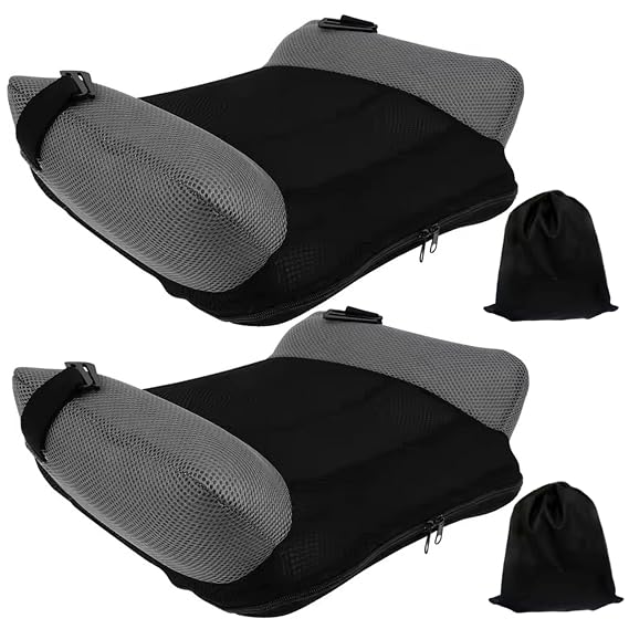2PCS Inflatable Booster Seat, Quick Inflate & Portable Travel Booster Seat with Storage Bag, Comfort Backless Car Cushion Inflatable, Backless, Travel