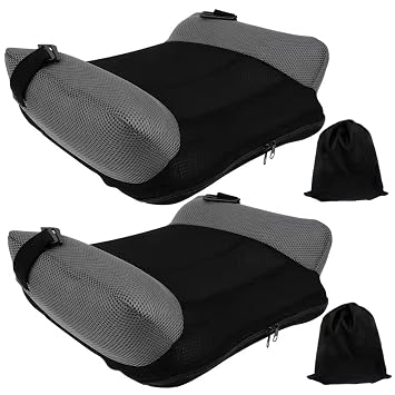 2PCS Inflatable Booster Seat, Quick Inflate & Portable Travel Booster Seat with Storage Bag, Comfort Backless Car Cushion Inflatable, Backless, Travel