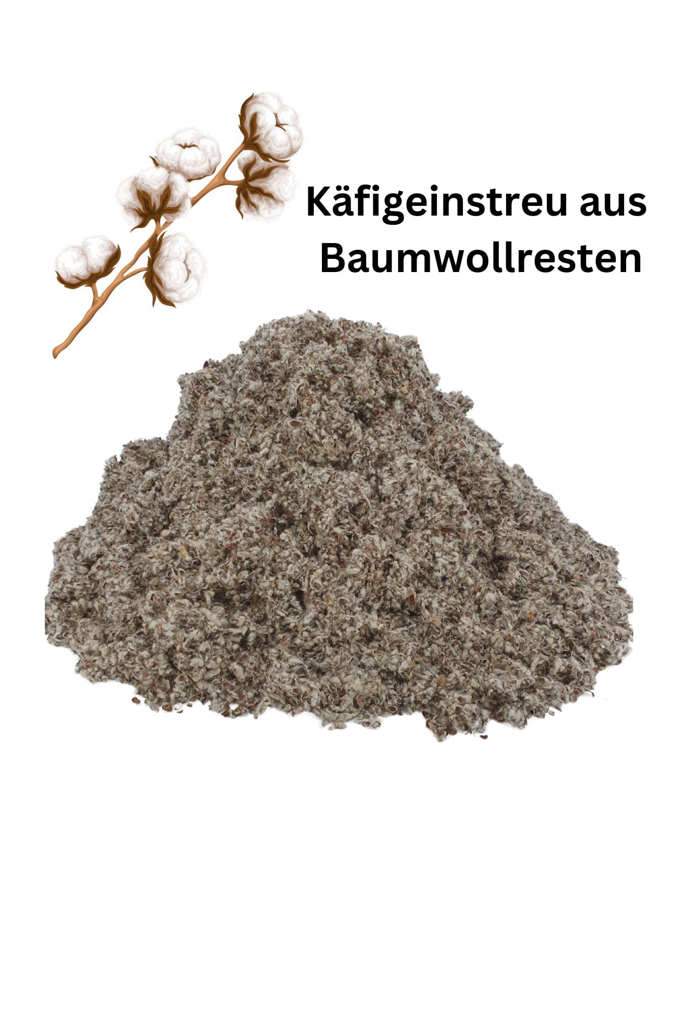 Baumwolleinstreu 160 l Baumwolle Einstreu Naturstreu