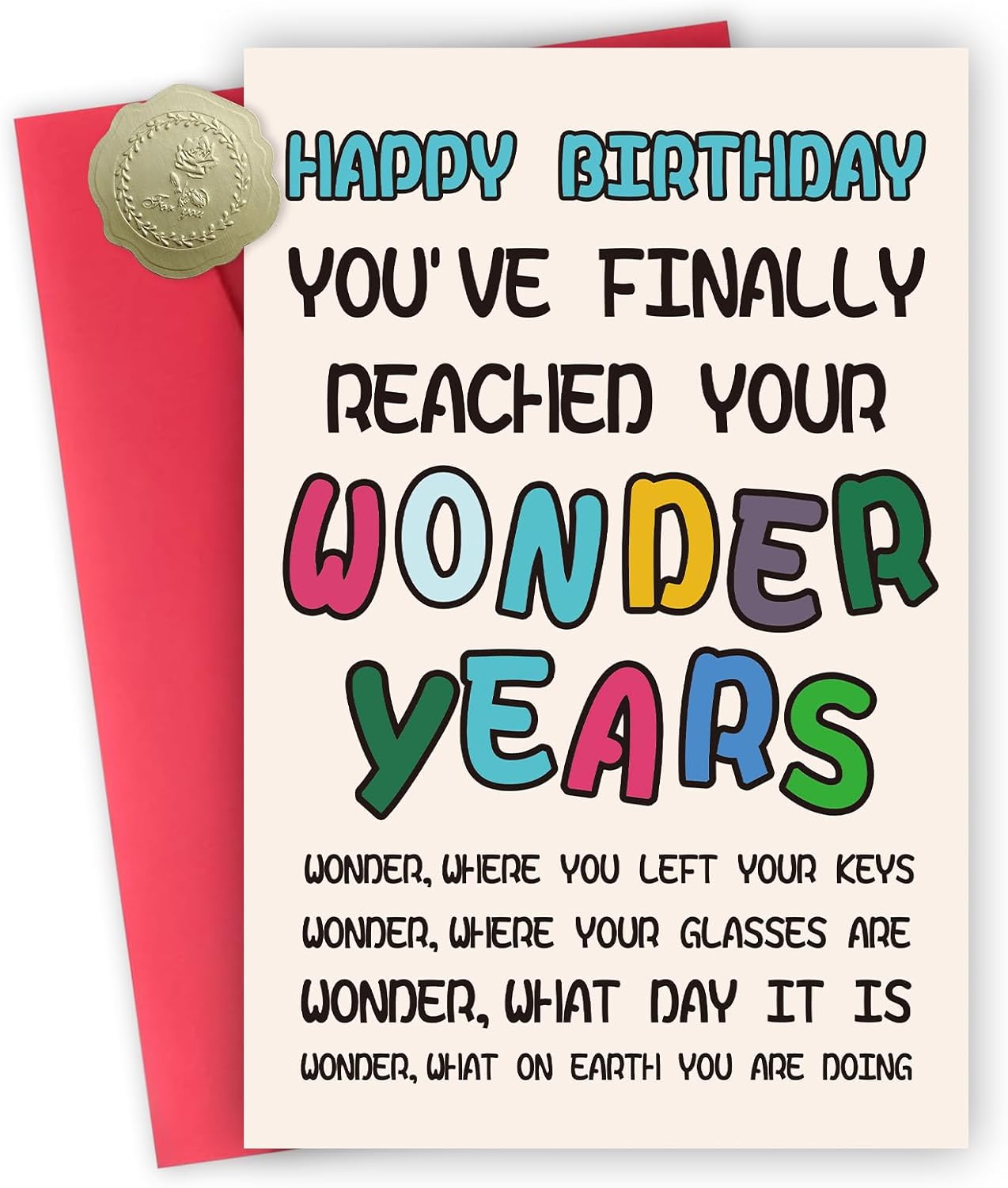 Funny Birthday Card, Happy Birthday Card for Men Women, Humorous Birthday Gift Idea for Friends And Dad, Mom, Granddad, Grandma