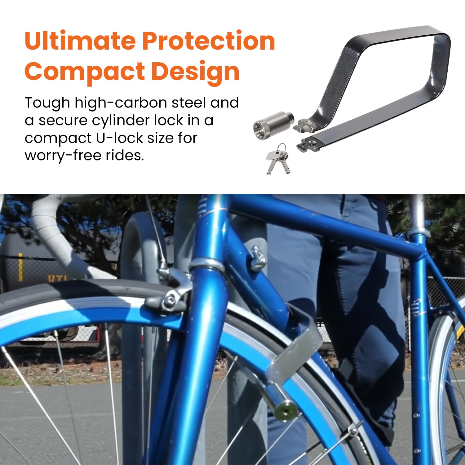 TiGr Lock (タイガーロック) mini BLUE (ミニ ブルー) TiGr BLUE mini u-lock: Onewheel edition – XNITO