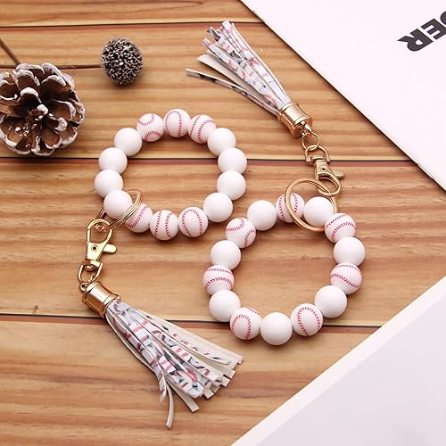 Miniatura 4 de KJMYYXGS Cuentas de silicona de vaca para hacer llaveros, cuentas de silicona de 0.59 pulgadas (0.591 in) con estampado de vaca a granel con borla