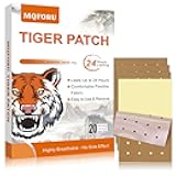 MQFORU Tiger Patches, 20 Pcs Chinese Tiger Plaster, Natural Herbal Adhesive Plasters for Muscle Joint Purposes, Maximum Strength Knee Patches for Back Shoulder Neck