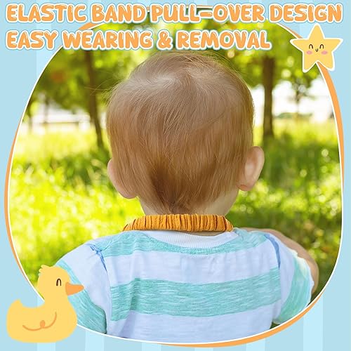 Miniatura 4 de 8 Pack Muslin Bibs Elastic Band Adjustable Bandana Drool Bibs Double Gauze Cotton Pullover for Teething Drooling