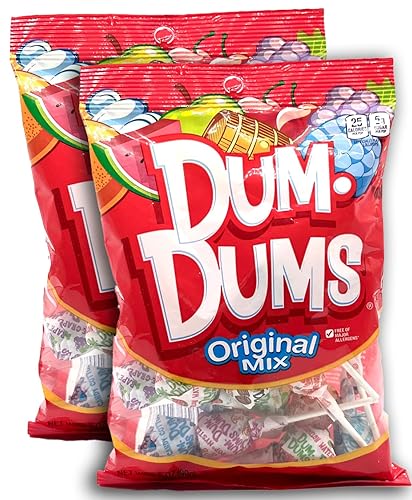 Miniatura 1 de Dum Dums Original Mix, paletas, dulces, paquete de 2