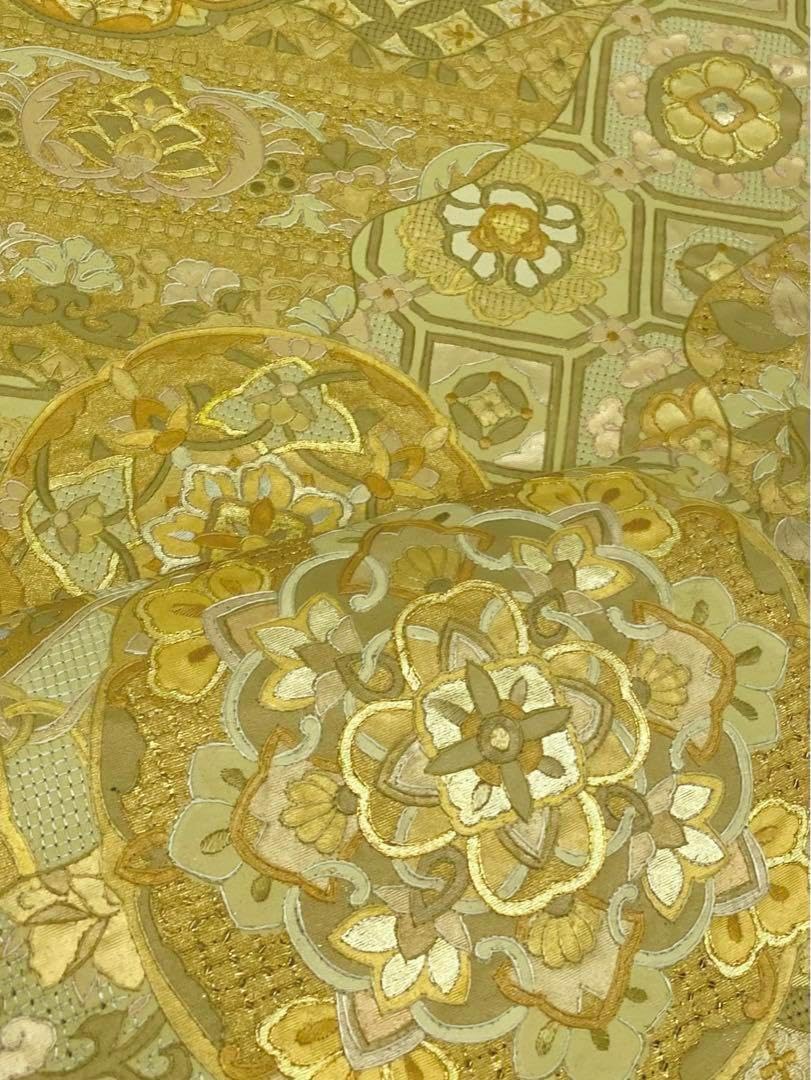 蘇州刺繍 相良刺繍 袋帯 七宝繋ぎ 三越扱い 金糸 銀糸 正絹 【公式通販】