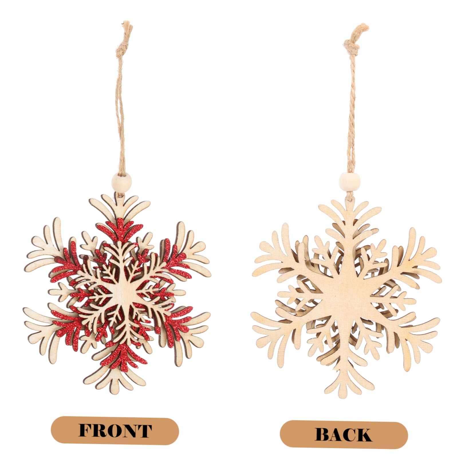 TOPBATHY 18 STK Hölzerner Weihnachtsbaum Schnee Christbaumschmuck Zum Aufhängen Weihnachtsdekoration Zum Aufhängen Weihnachtsdekoration Drinnen Weihnachtsbaum Hängende Dekoration