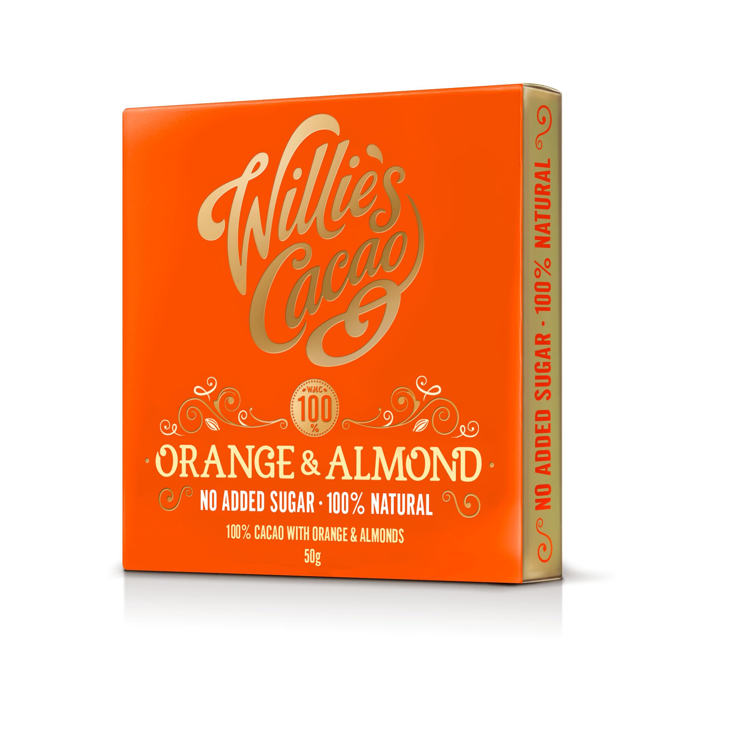Willie's Cacao Orange No Added Sugar Almond Chocolate (50G)