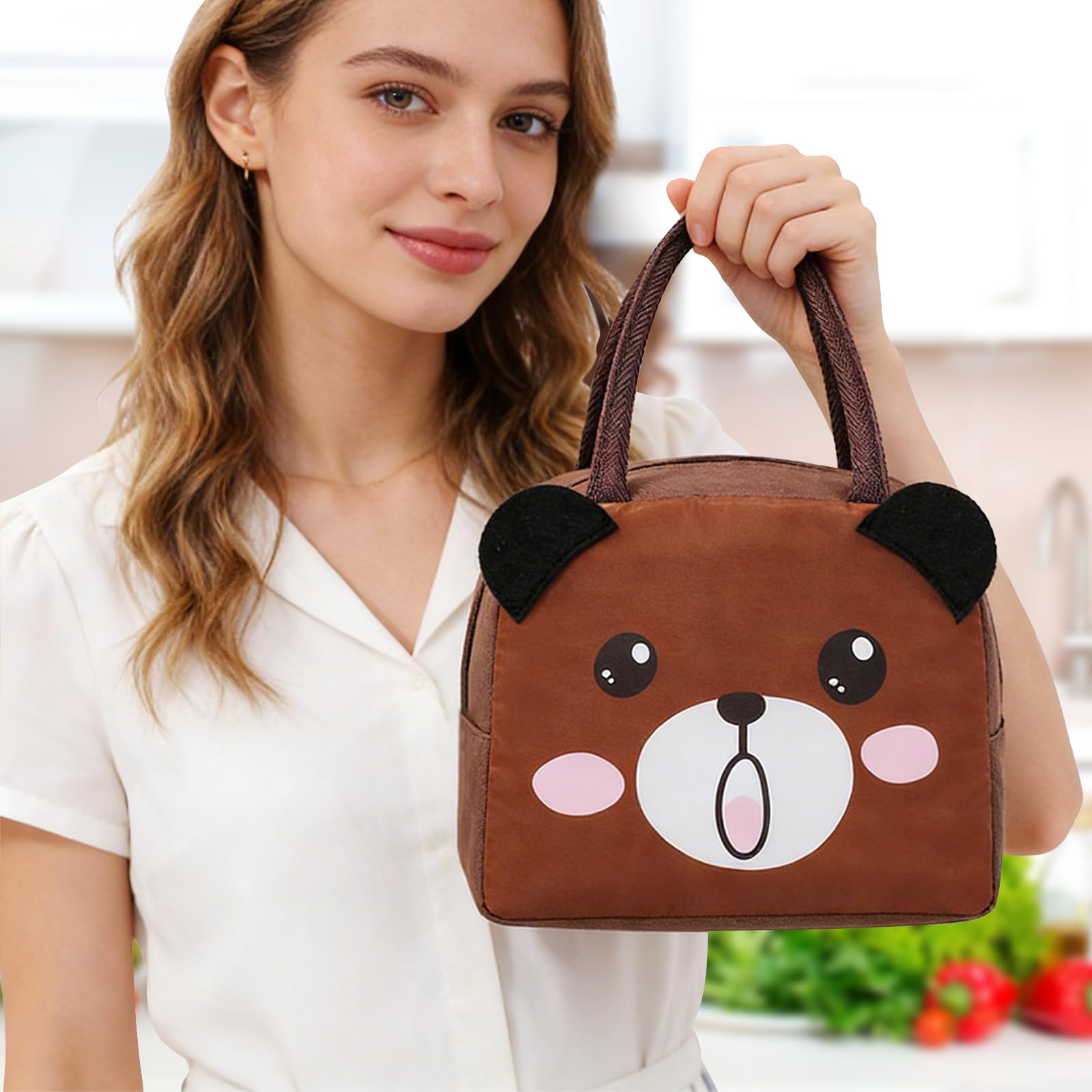 Lunch Bags Tote Cooler Bag Insulated Reusable Lunch Tote Bags Cartoon Portable Lunch Box Bag for Work Office — view 8
