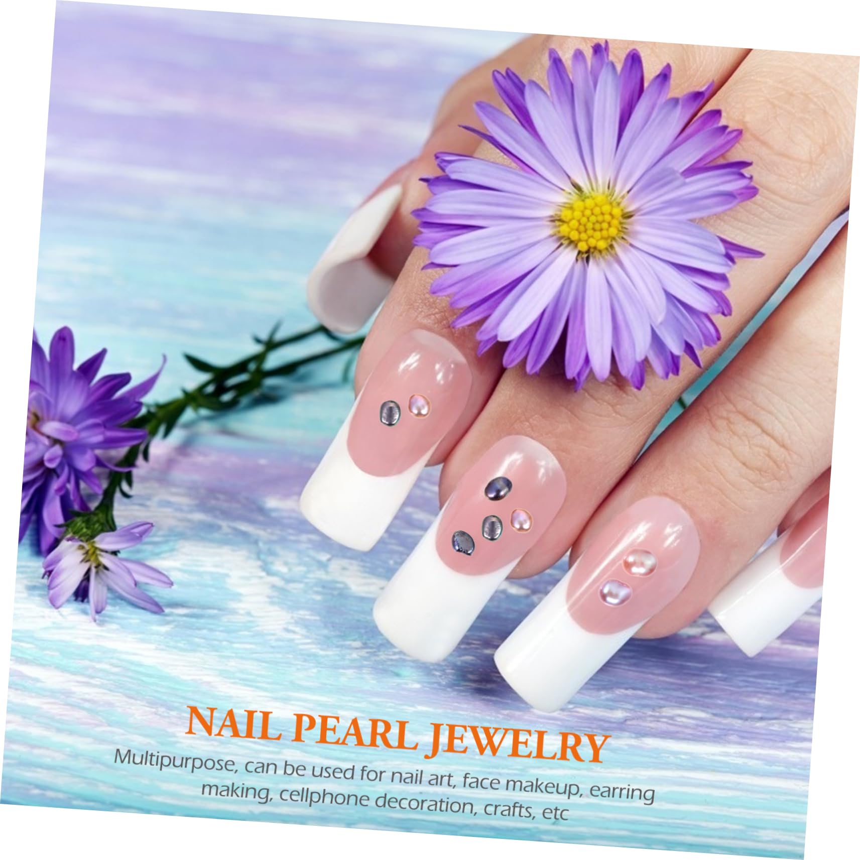 FOMIYES Pearl for Nails Nails Charms DIY Manicure Ornaments Fake Decor Stylish Art Set