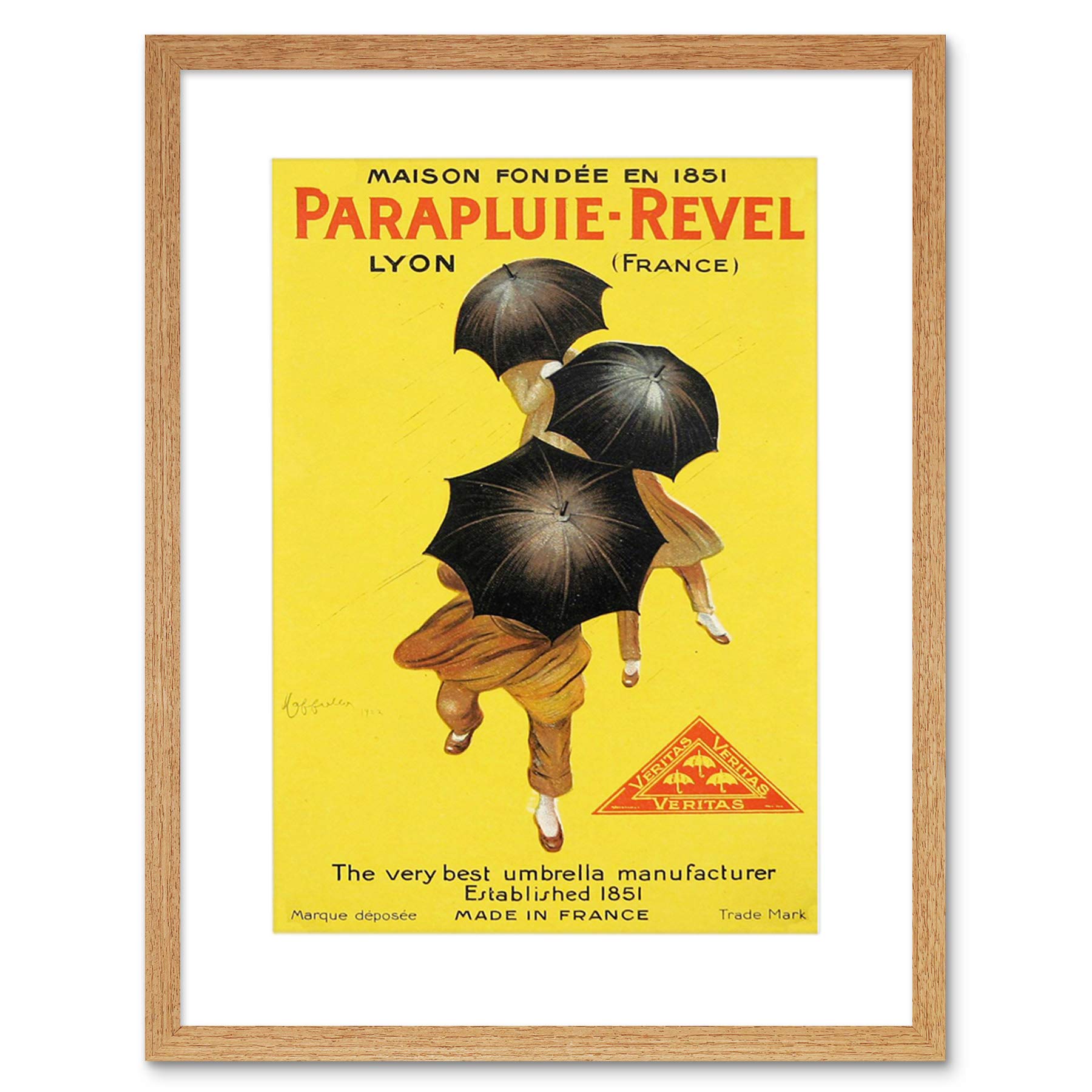 Wee Blue Coo Ad Parapluie Revel Umbrella Veritas France Framed Wall Art Print