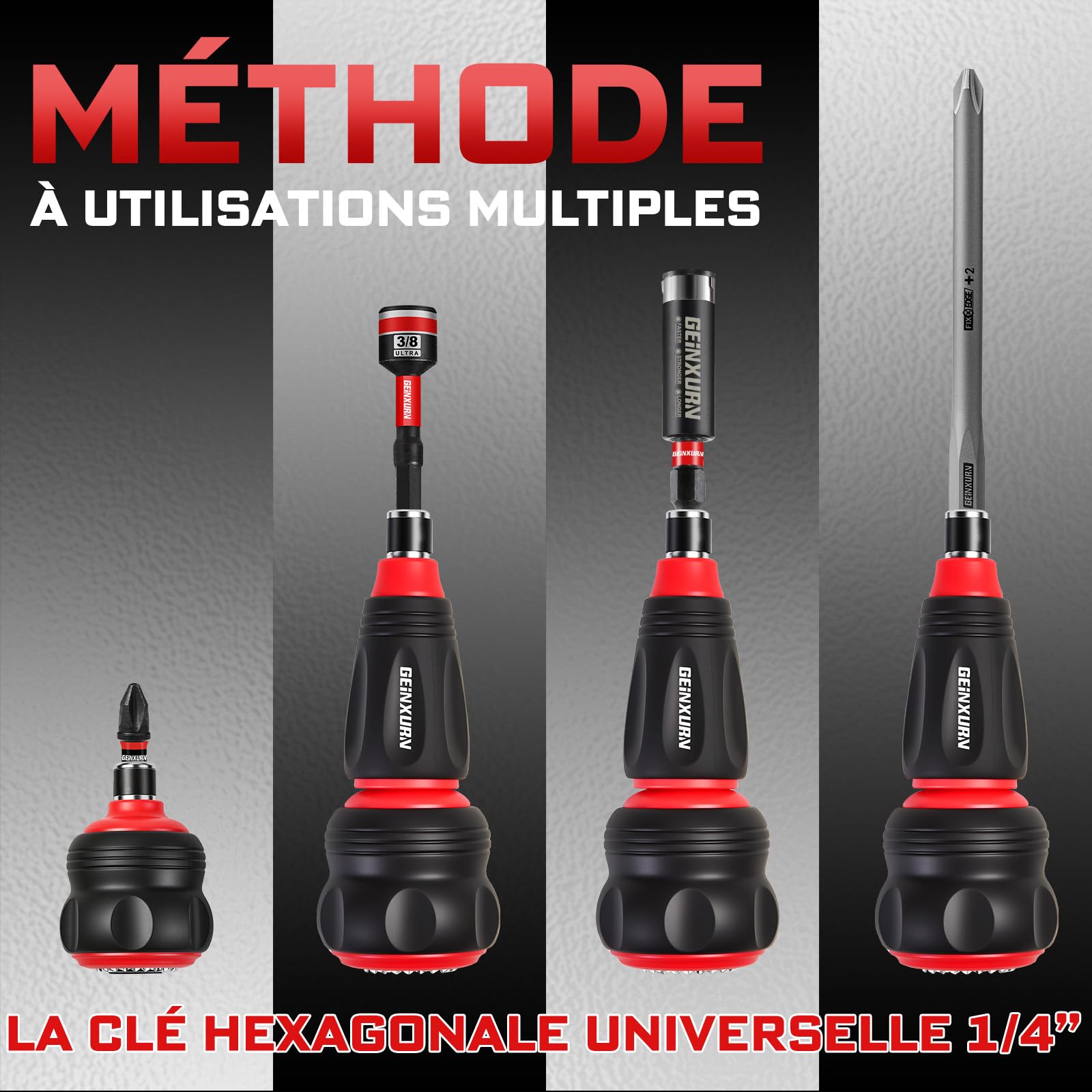 GEINXURN Set de 35 Tournevis à Cliquet Court Douille Magnétique Hexagonale Mini Cliquet Double Extrémité Multi-Embouts Magnétiques (PH/PZ/Torx/Hex) et Porte-Embout pour Réparation