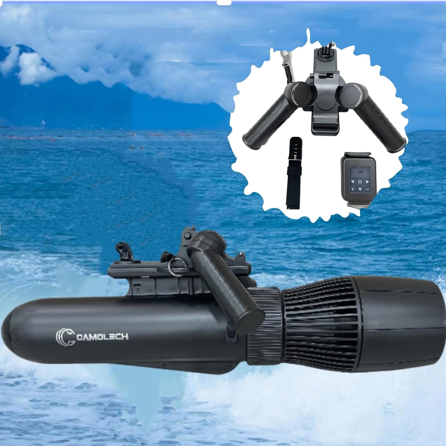 G camolech 5-2 Paddle Board Motor 500W Brushless Propeller 10000mAh Battery,Remote Control Thruster, Electric Surfboard for Kayak Fishing Boat Paddle Board Underwater