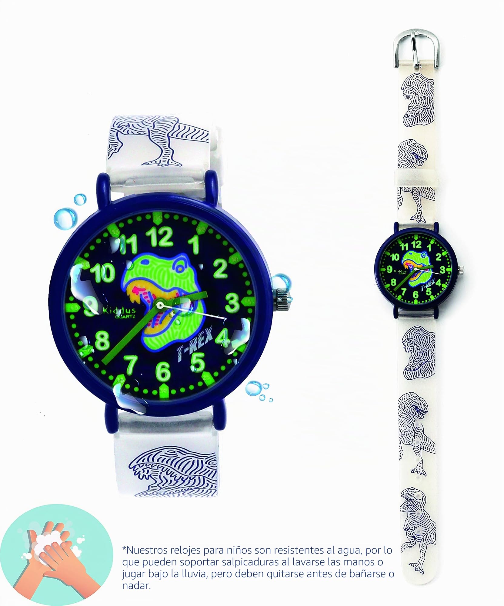Kiddus Reloj Educativo Infantil para Niño y Niña a Partir de 5 Años, Reloj Analógico para Aprender la Hora, Mecanismo Japonés