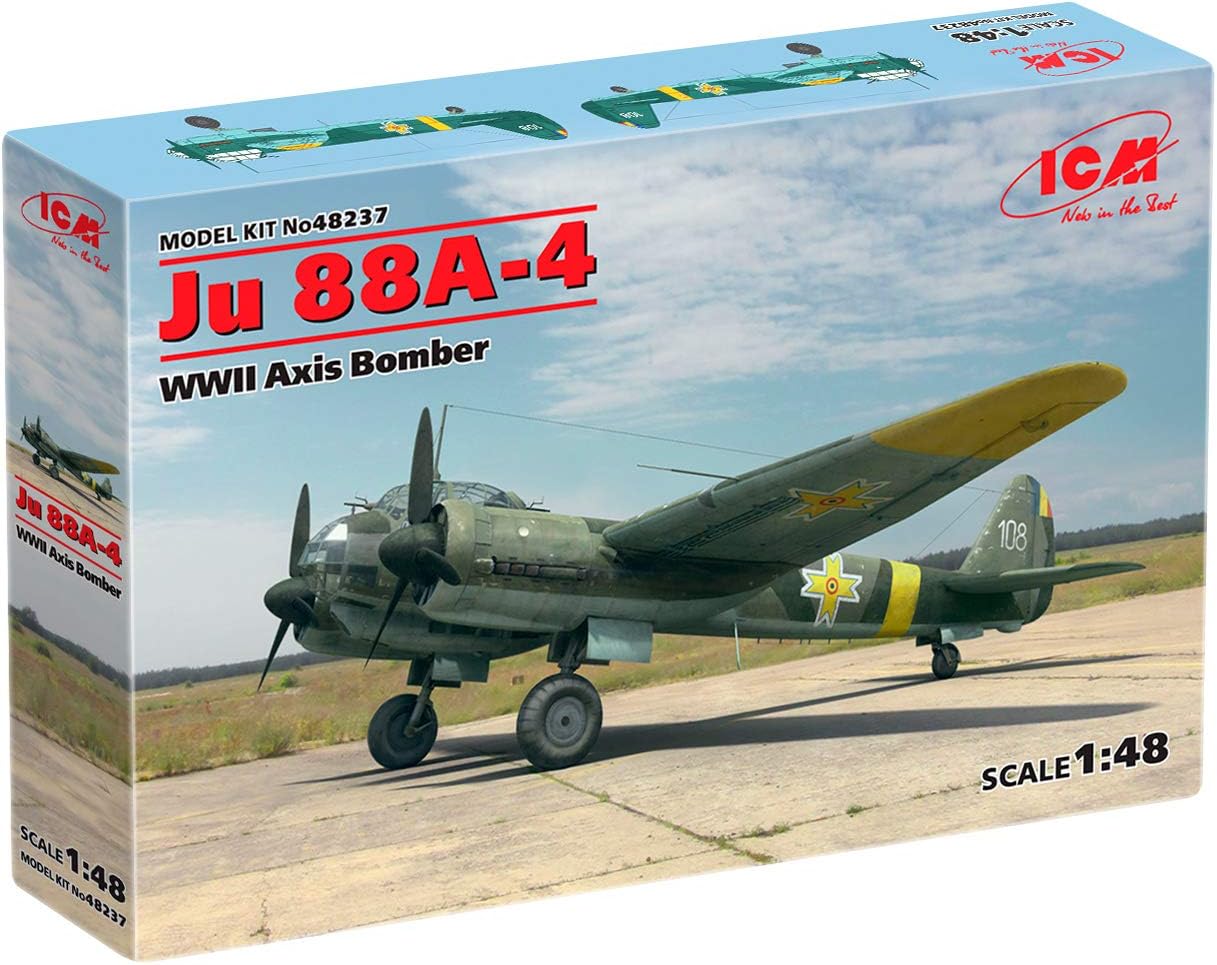 ICM ICM48237 1:48-Ju 88A-4, WWII Axis Bomber Red