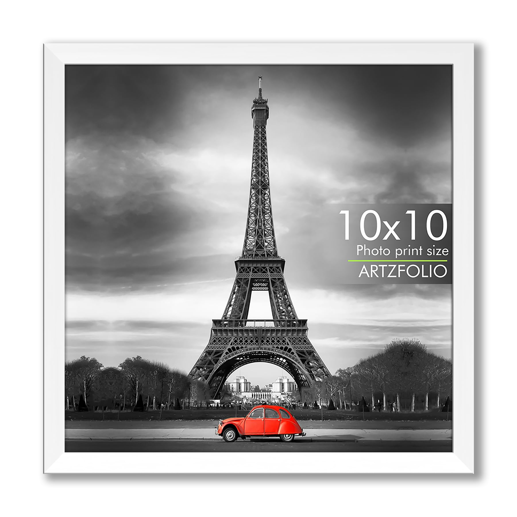 ArtzFolio Wall & Table Photo Frame D563 | Wall Photo Frame Collage for Living Room | Picture Frames Bedroom, Home & Office Decoration | White | 10x10 inch (25x25 cms)