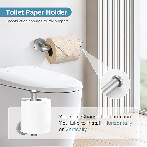 Miniatura 4 de TQKAG Juego de accesorios de baño de níquel cepillado, juego de 10 soportes de toalla de acero inoxidable SUS304 de alta calidad con toalleros