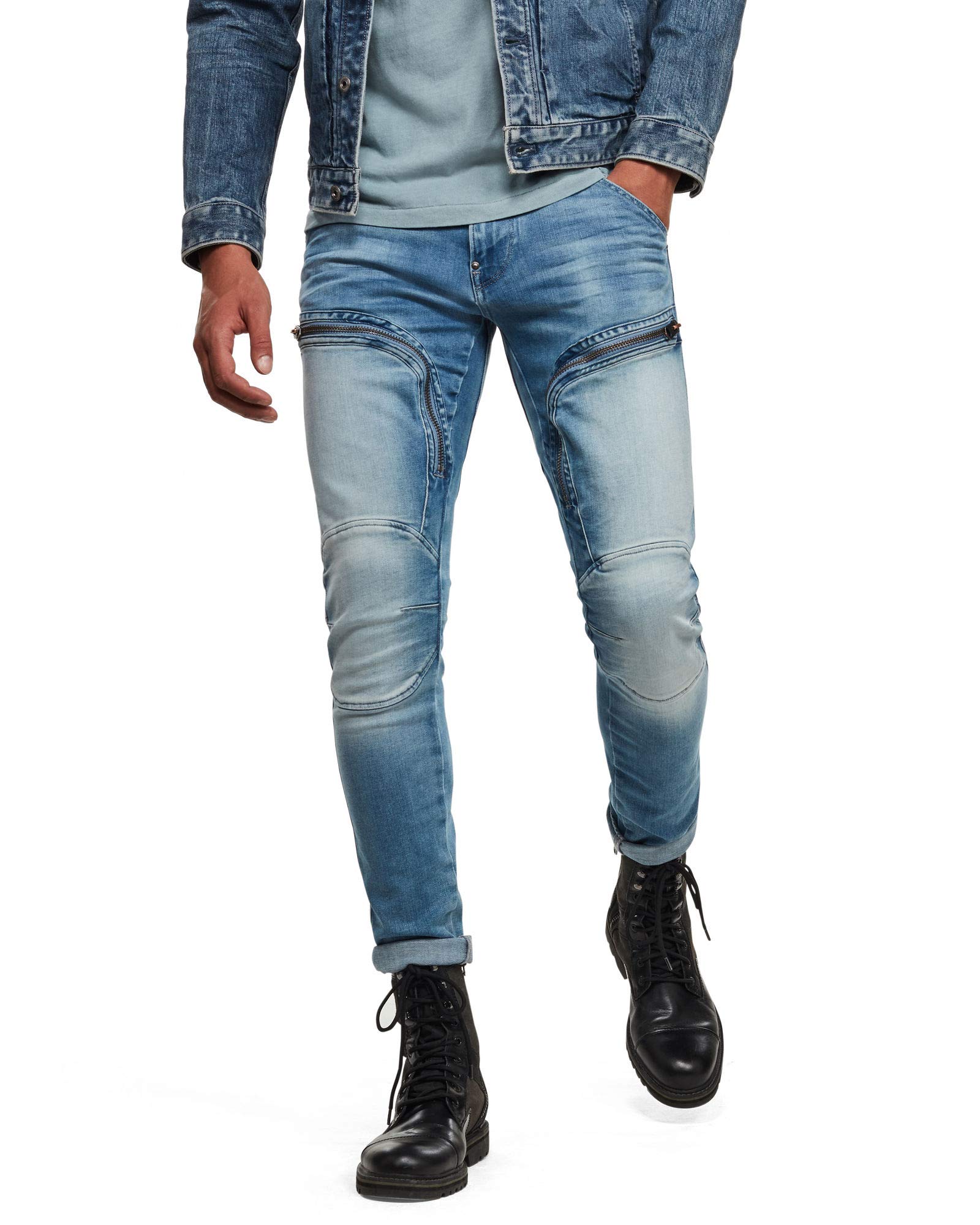 RAW Men's Air Defence Zip Skinny Jeans