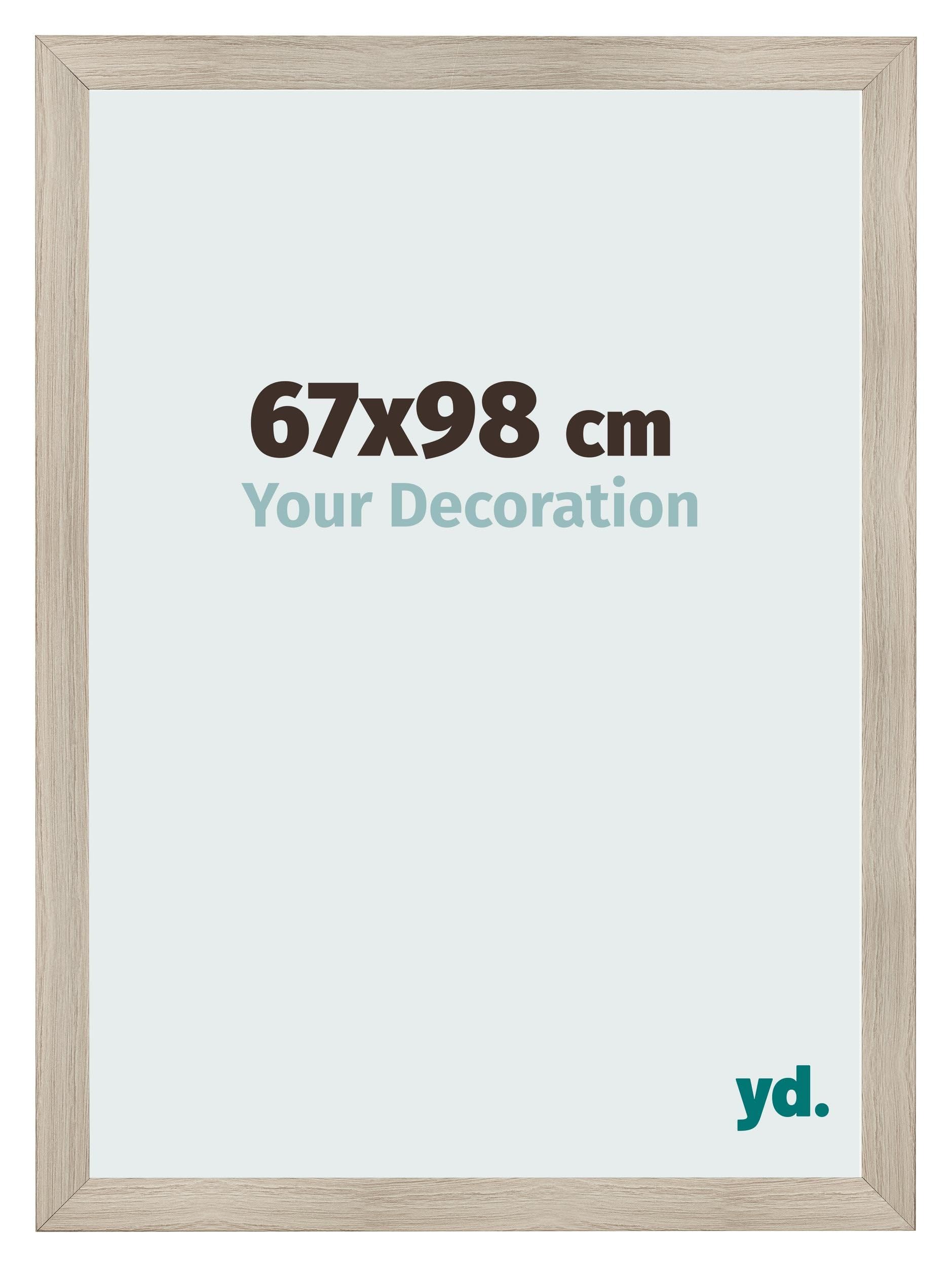 Your Decoration - Picture Frame 67x98 cm - Oak Light - Decorative Wall Frame in wood with Antireflection - Frame 67x98 - Pisa